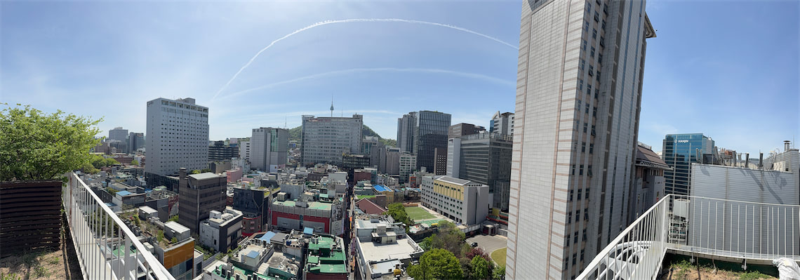 Dachterasse über Myendoung, Seoul
