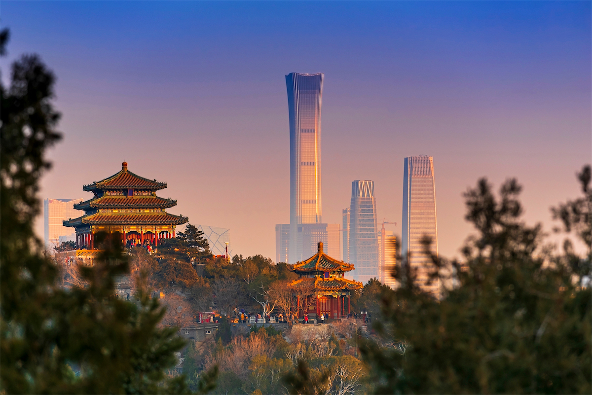 Sonnenuntergang in Peking