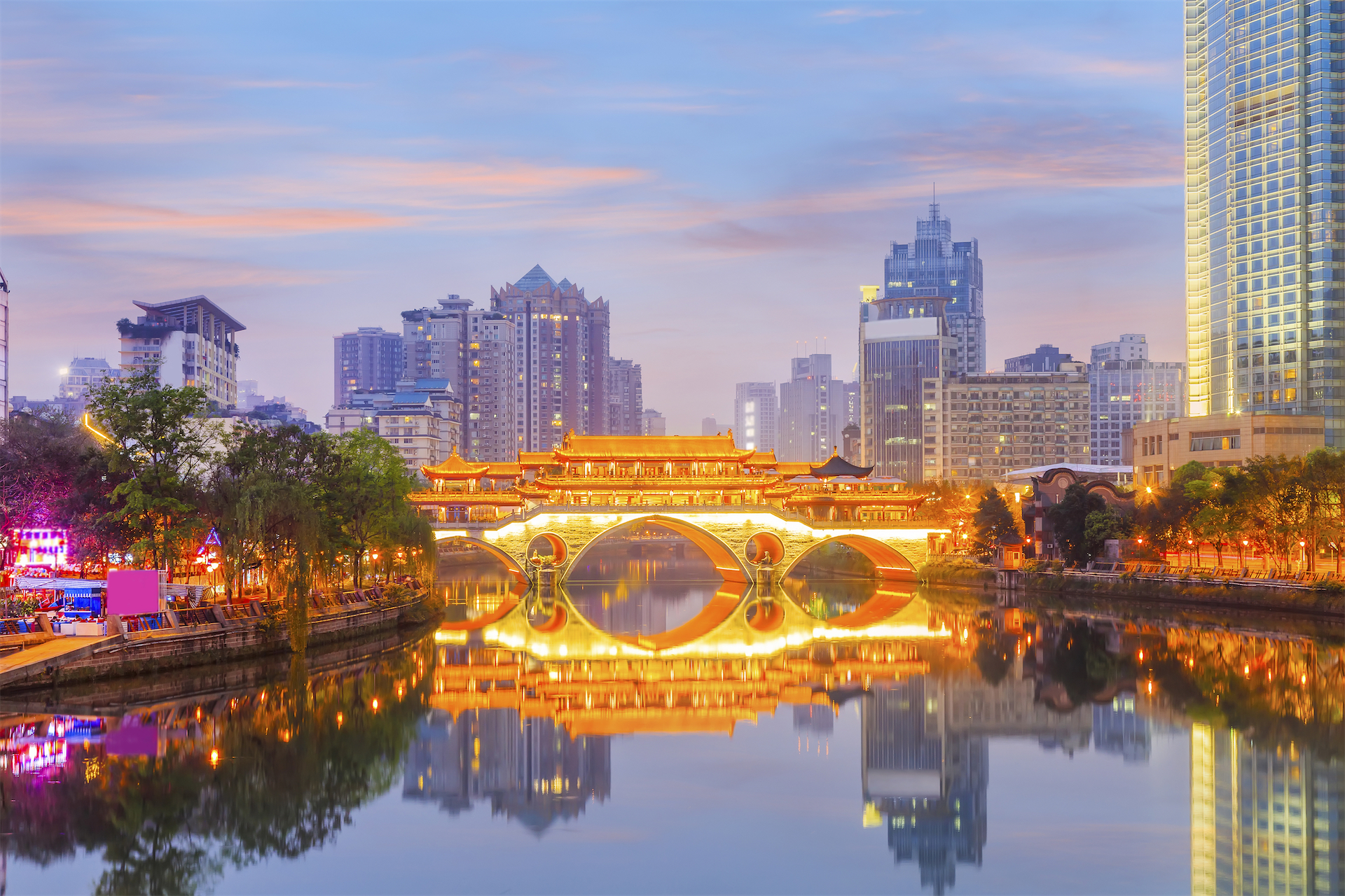 Chengdu Stadtansicht, China